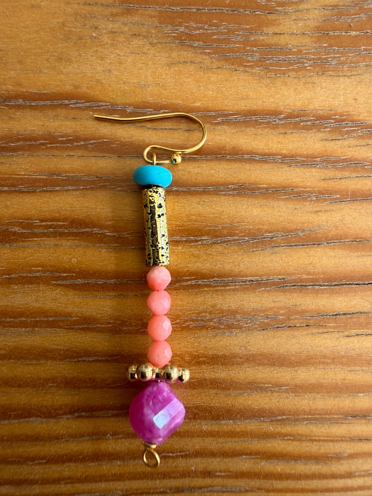 MAYA colourful beaded necklace with matching drop earring, new with tag