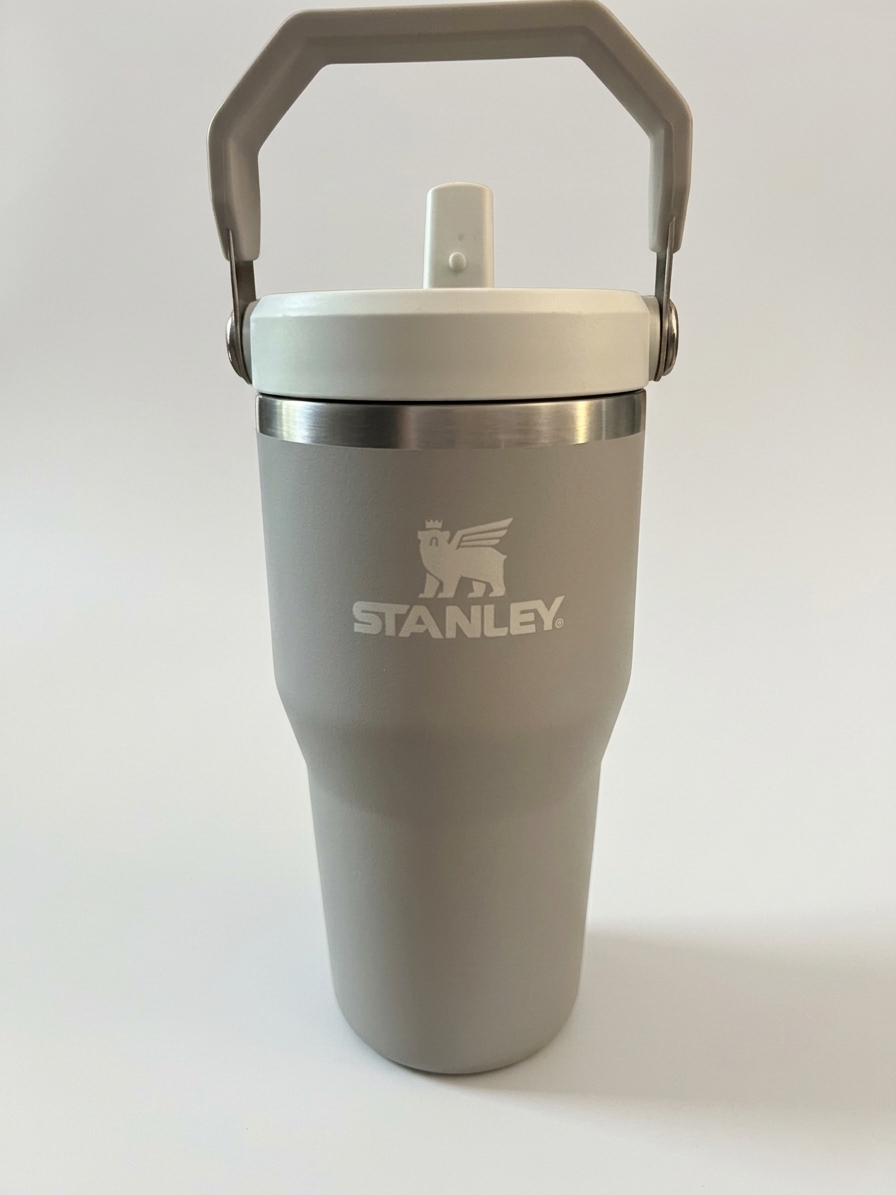 Stanley flip straw tumbler, light grey