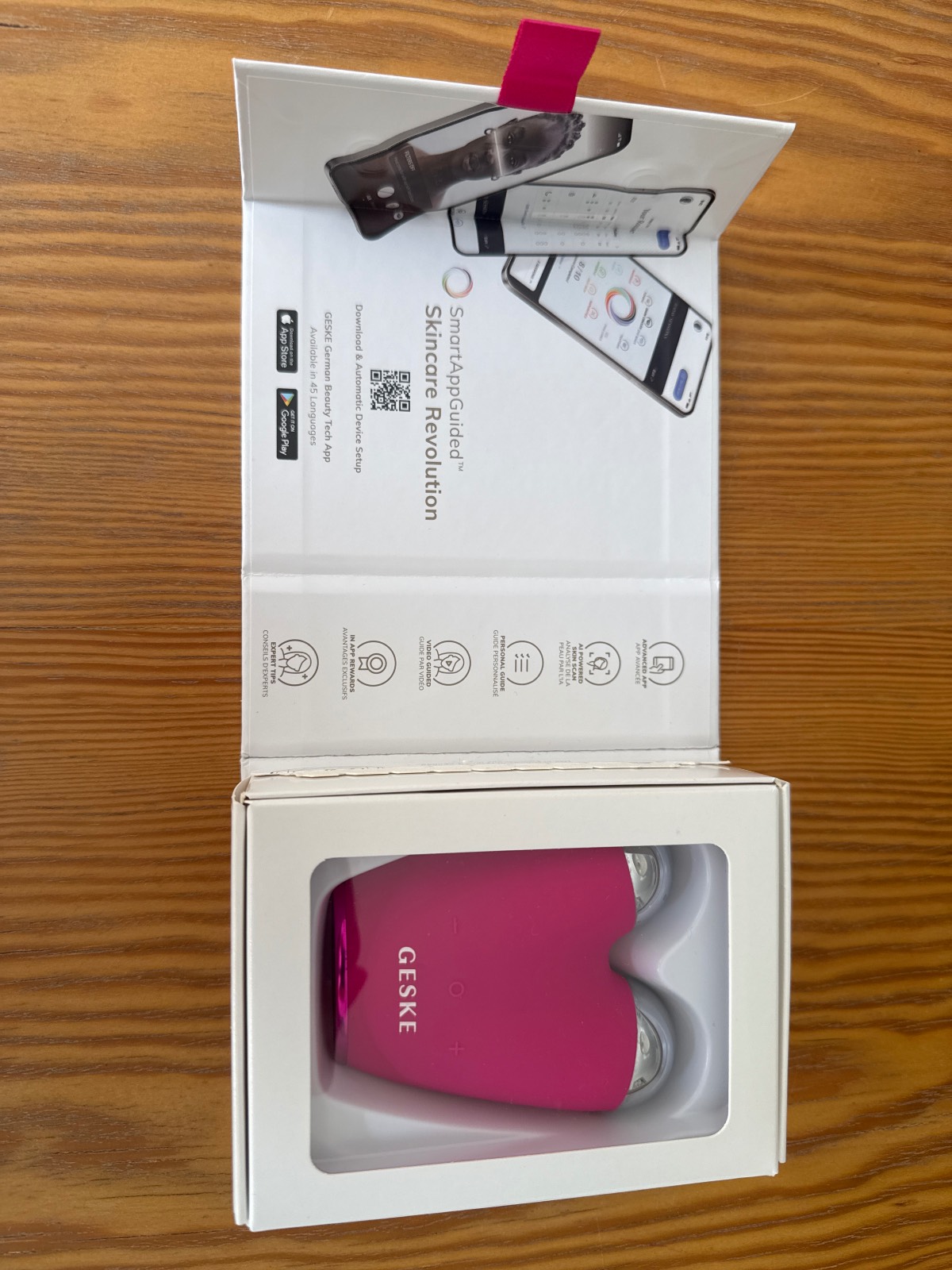 GESKE SmartAppGuided MicroCurrent Face-Lifter 6 in 1, Pink